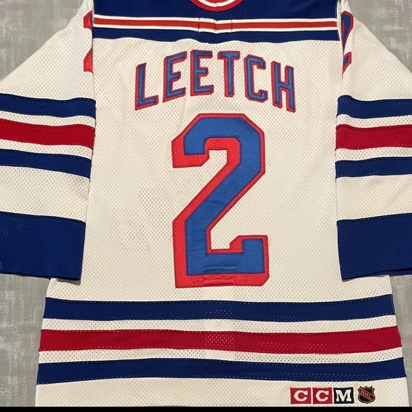 Authentic Vintage CCM New York Rangers Brian Leetch NHL 75th Anniversary Jersey - Picture 2 of 9